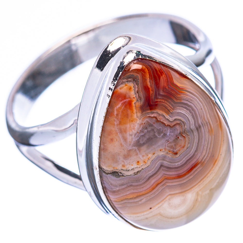 Laguna Lace Agate 925 Sterling Silver Ring Size 8 (925 Sterling Silver) R3905