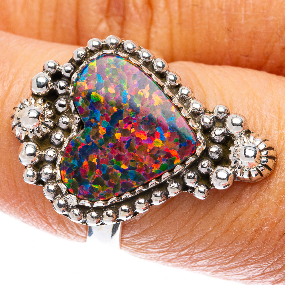 Synthetic Opal Ring Size 7 (925 Sterling Silver) R146126