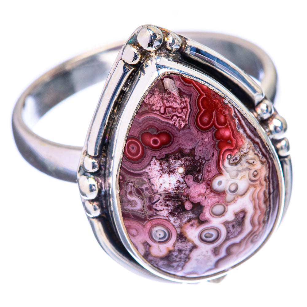 Crazy Lace Agate Ring Size 9.5 (925 Sterling Silver) R142655