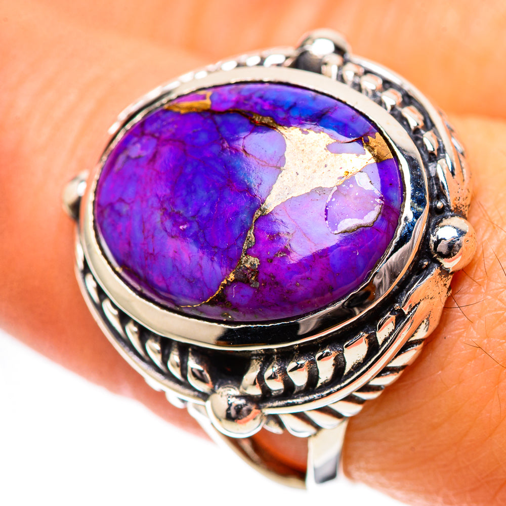 Purple Copper Composite Turquoise Ring Size 8.25 (925 Sterling Silver) RING139025