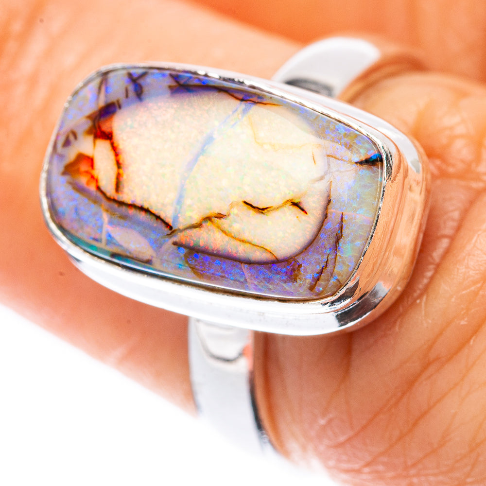 Rare Sterling Opal Ring Size 6.5 (925 Sterling Silver) R2190