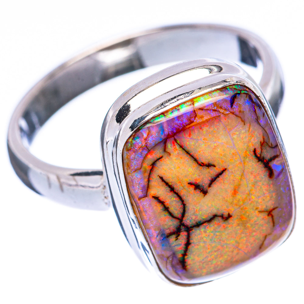Rare Sterling Opal Ring Size 8.25 (925 Sterling Silver) R2229