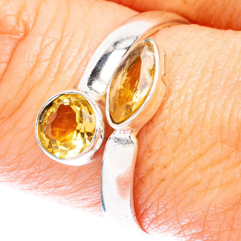 Faceted Citrine Dainty Ring Size 9 (925 Sterling Silver) R147034