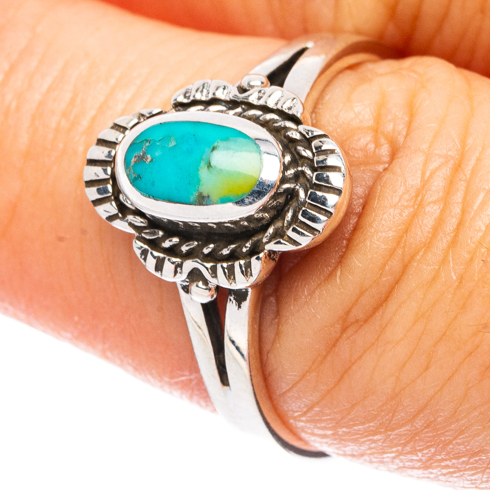 Rare Arizona Turquoise Ring Size 7.75 (925 Sterling Silver) R4898