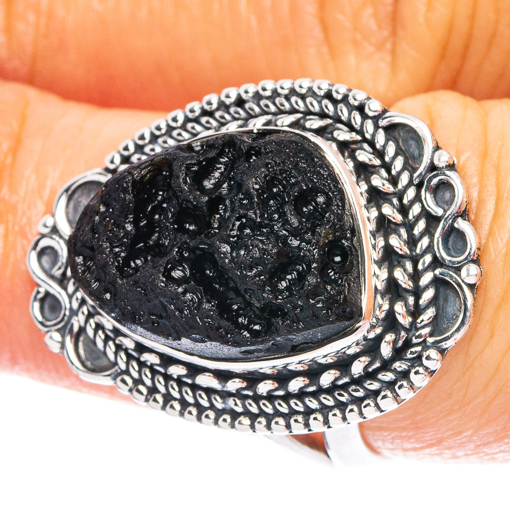 Tektite 925 Sterling Silver Ring Size 7 (925 Sterling Silver) R6261