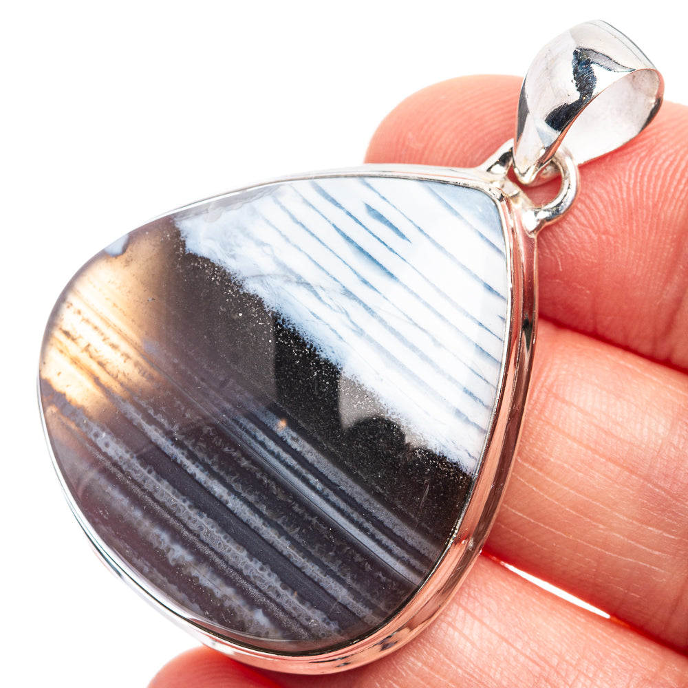Blue Scheelite Pendant 1 7/8" (925 Sterling Silver) P39004