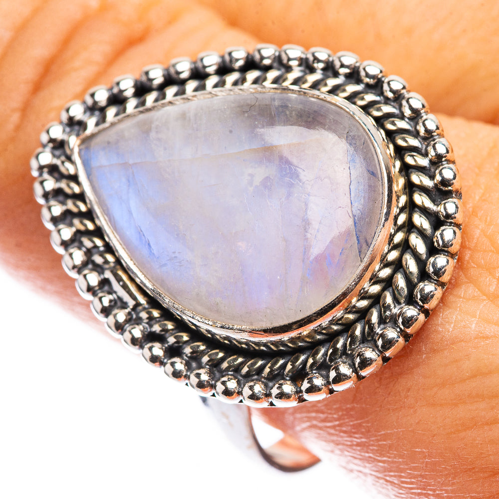 Rainbow Moonstone Ring Size 10.75 (925 Sterling Silver) R142731