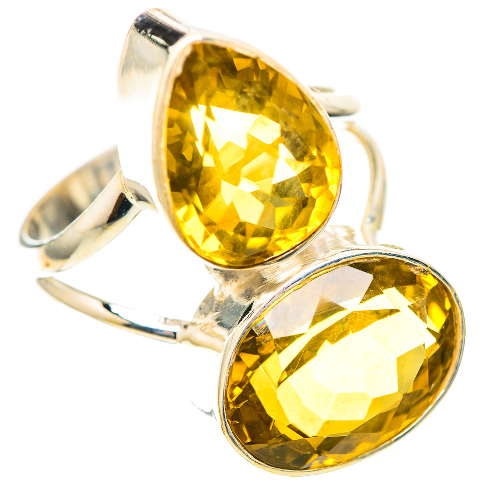 Large Faceted Citrine Ring Size 9.75 (925 Sterling Silver) RING139773