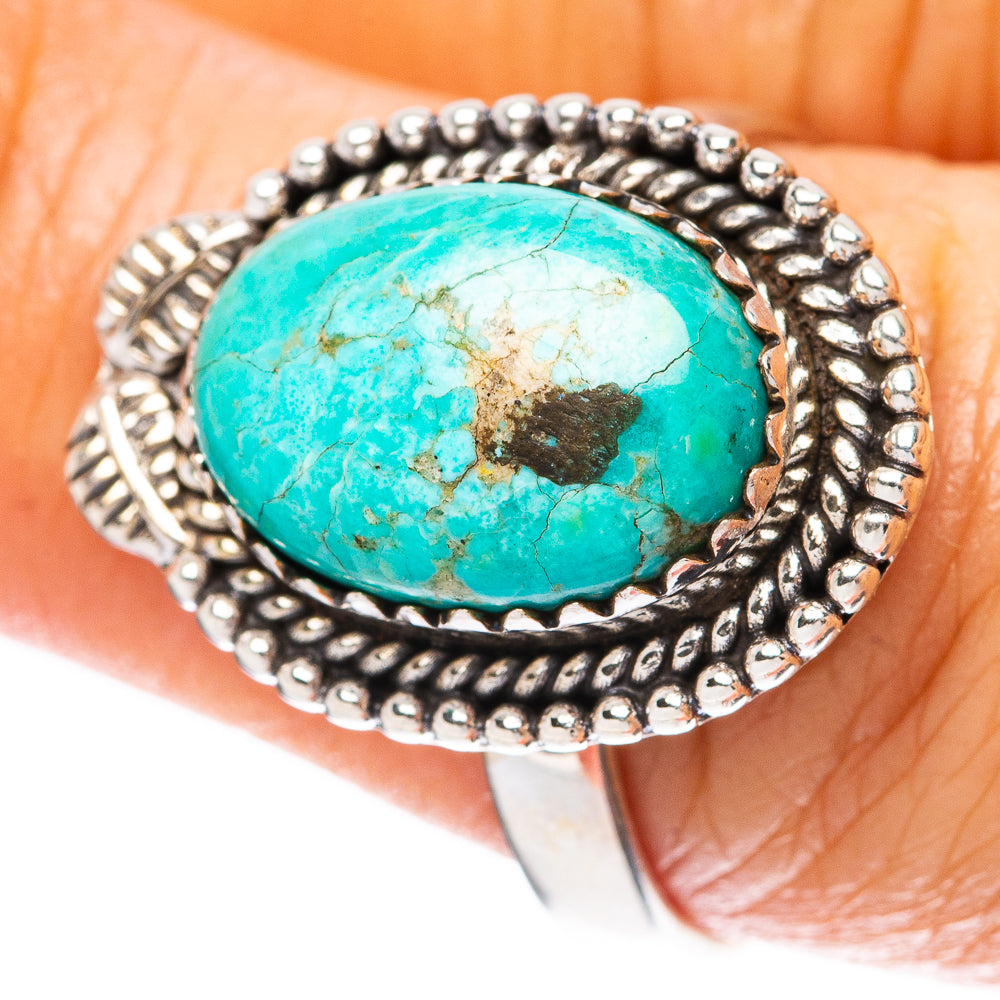 Kingman Turquoise Ring Size 8.5 (925 Sterling Silver) R4041