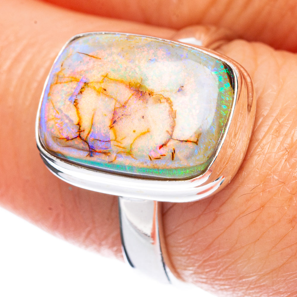 Rare Sterling Opal Ring Size 7.25 (925 Sterling Silver) R2915
