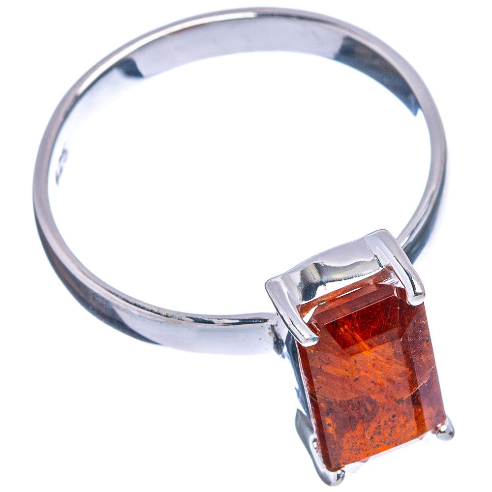 Orange Kyanite Ring Size 7.75 (.925 Sterling Silver)