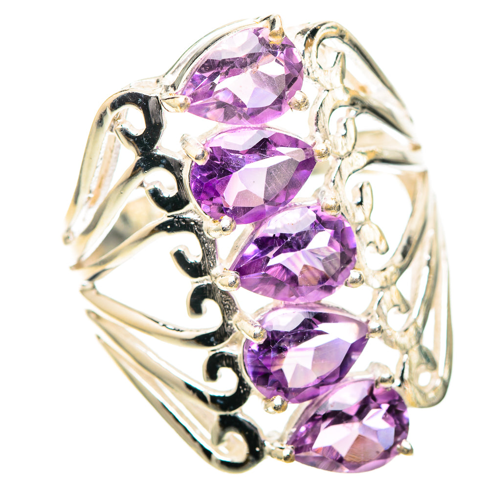 Faceted Amethyst Ring Size 8.25 (925 Sterling Silver) RING139269