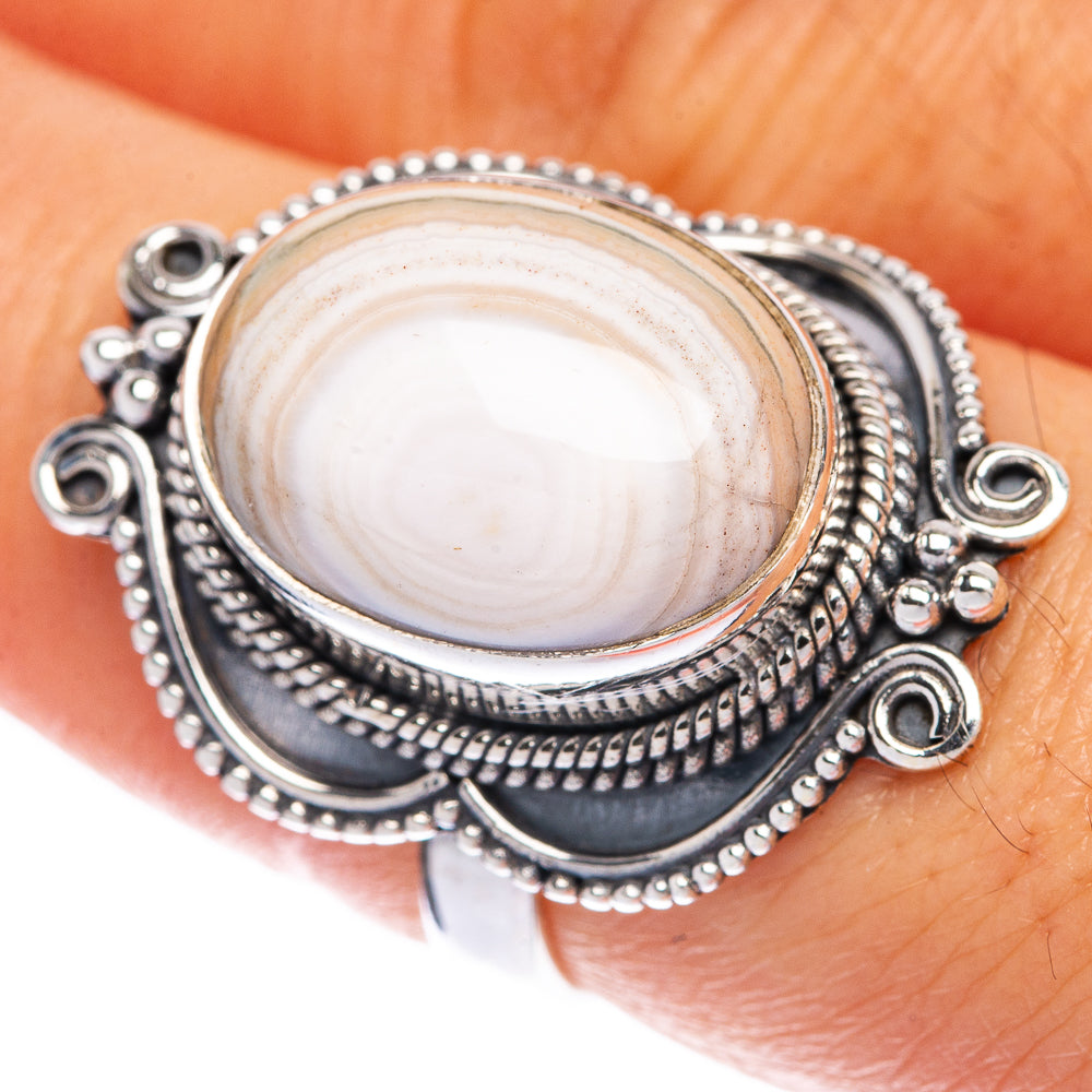 Botswana Agate Ring Size 7 (925 Sterling Silver) R144542