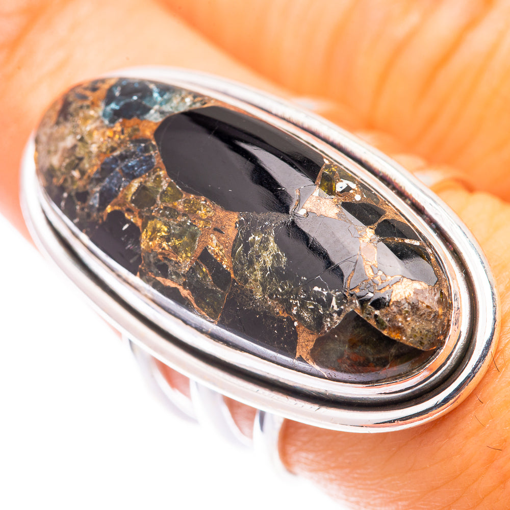 Large Mohave Black Onyx Ring Size 6.75 (925 Sterling Silver) R141011