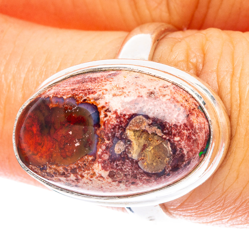Rare Mexican Fire Opal Ring Size 7 (925 Sterling Silver) R6855
