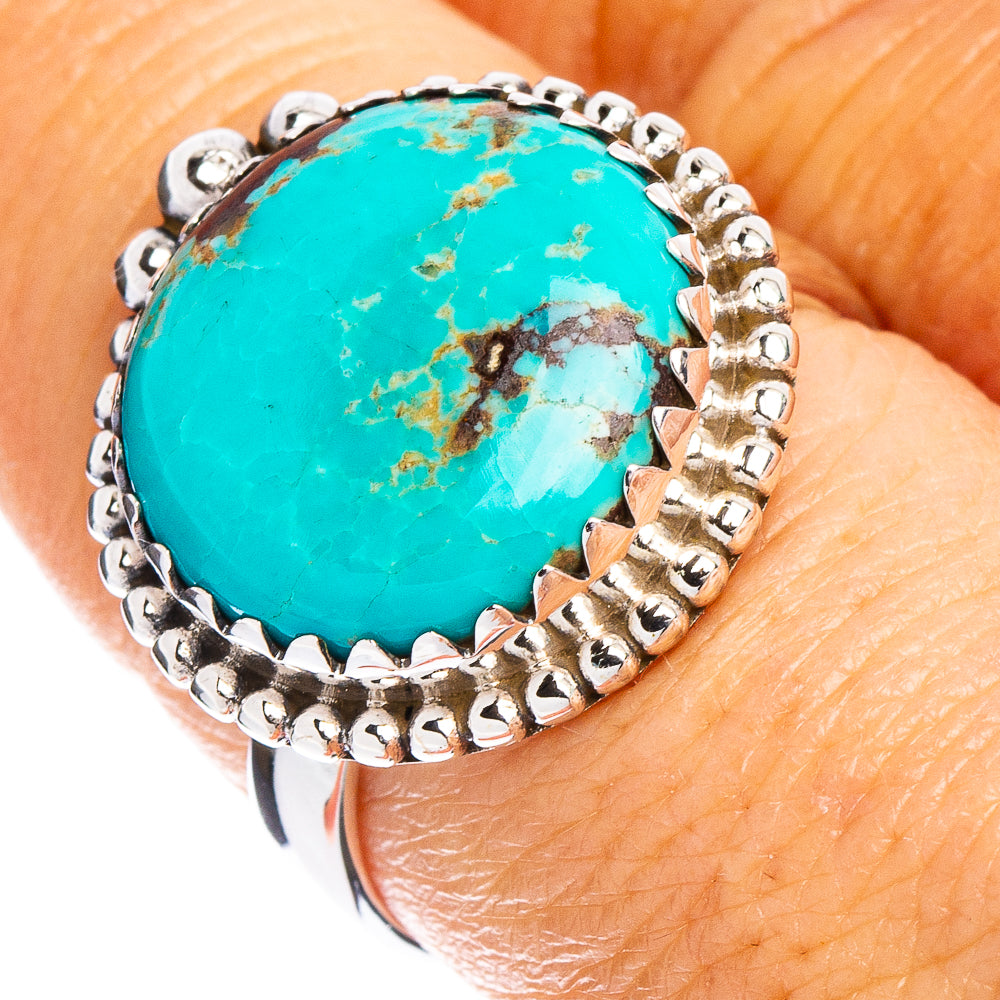 Rare Kingman Turquoise Ring Size 8 (.925 Sterling Silver)