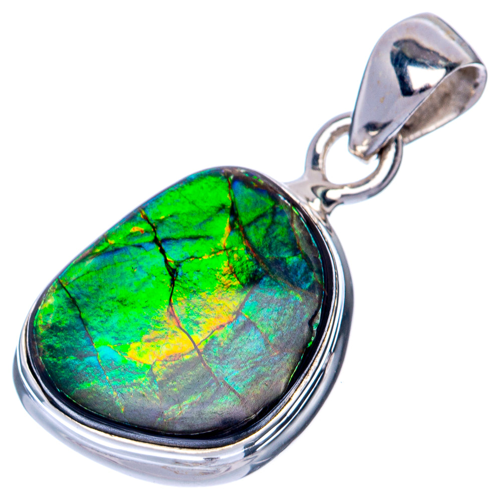 Canadian Ammolite Pendant 1 1/8" (925 Sterling Silver) PD39863