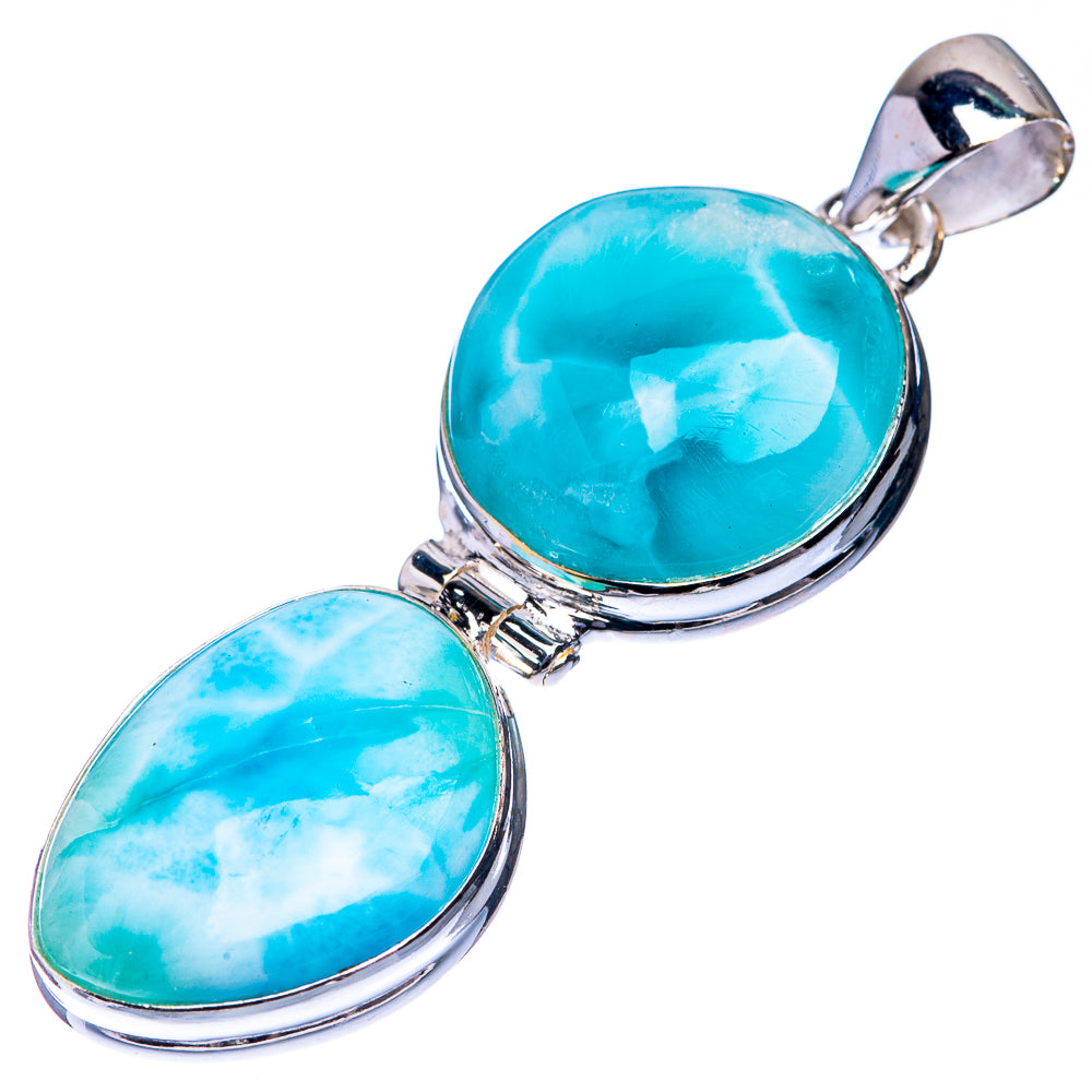 Larimar Pendant 1 7/8" (925 Sterling Silver) P39259