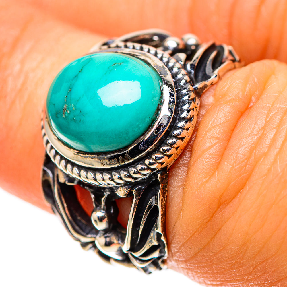 Tibetan Turquoise Ring Size 6.25 (925 Sterling Silver) RING138682