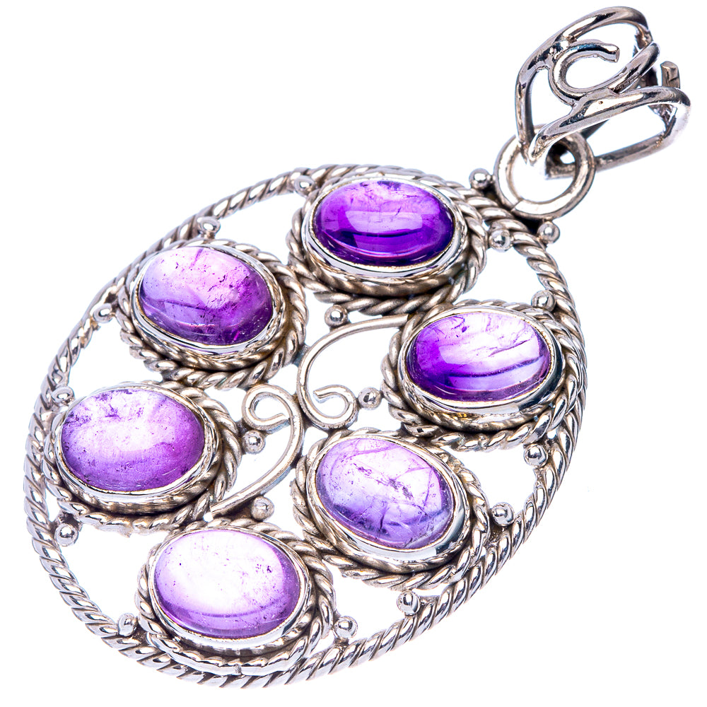 Amethyst Pendant 1 5/8" (925 Sterling Silver) P41140