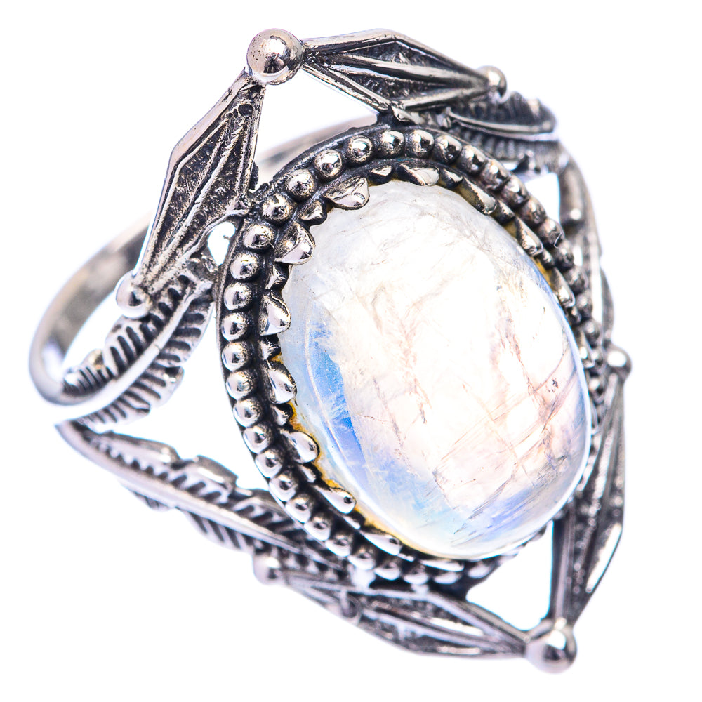 Rainbow Moonstone Ring Size 9.25 (925 Sterling Silver) R140921