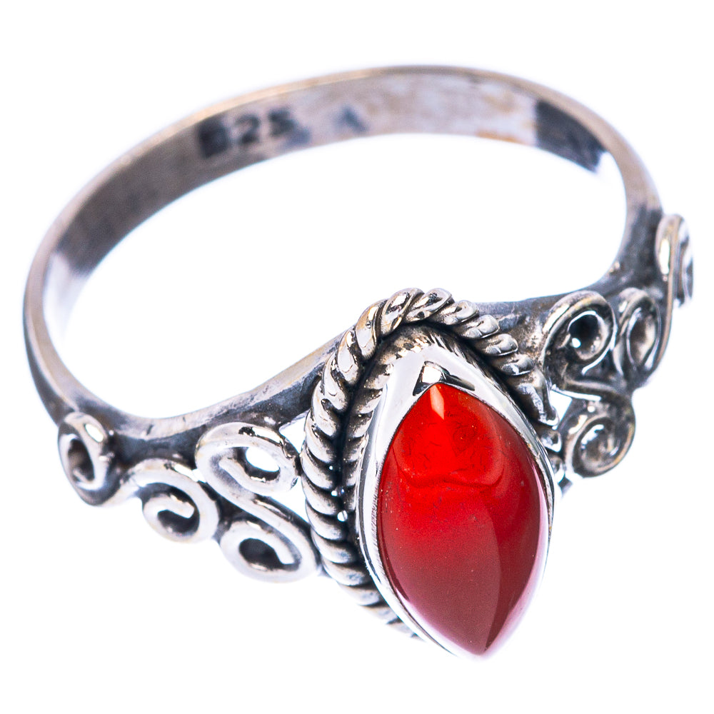 Carnelian Dainty Ring Size 7 (925 Sterling Silver) R5787