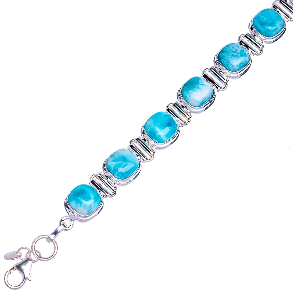 Larimar Bracelets 6 1/2 To 8 1/8" (925 Sterling Silver) B90323