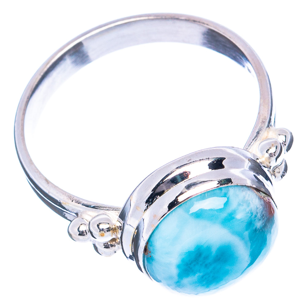 Rare Larimar Ring Size 8.25 (.925 Sterling Silver)