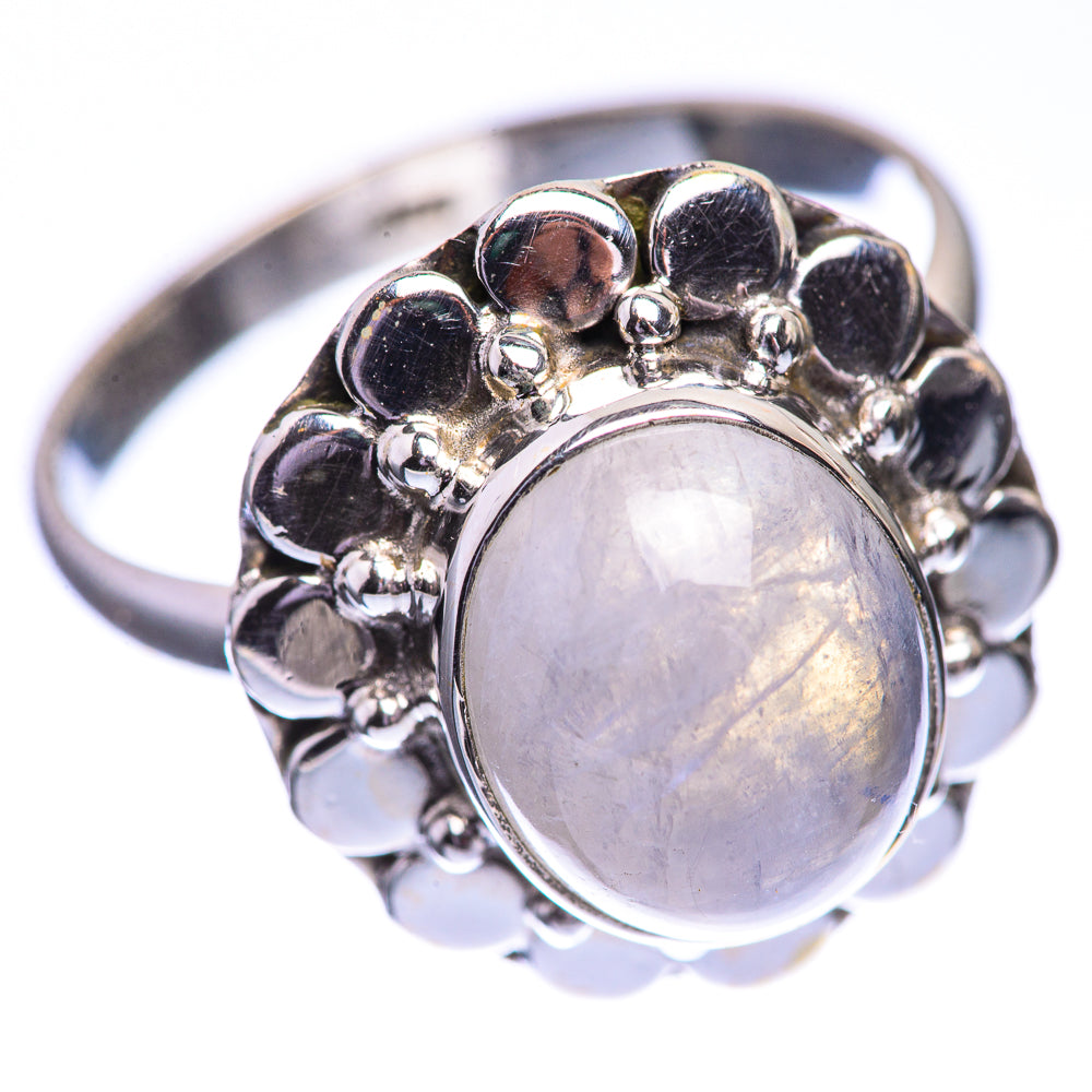 Rainbow Moonstone Dainty Ring Size 6 (925 Sterling Silver) R142541
