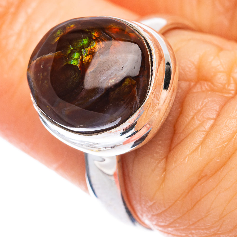 Rare Mexican Fire Agate Ring Size 7.25 (925 Sterling Silver) R2059
