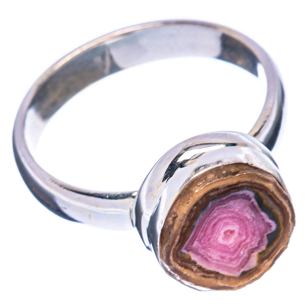 Rare Rhodochrosite Stalactite Ring Size 6.25 (925 Sterling Silver) R2988