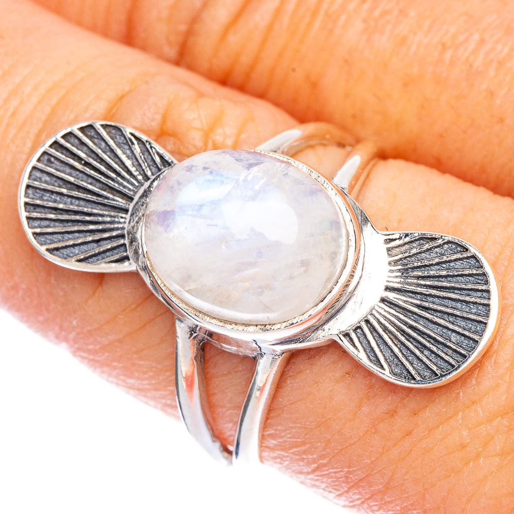 Rainbow Moonstone Ring Size 8.75 (925 Sterling Silver) R147115