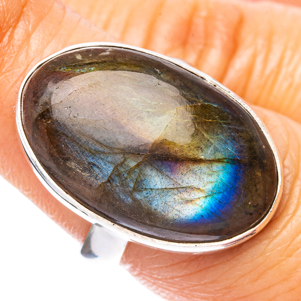 Labradorite Ring Size 6.5 (925 Sterling Silver) R4706