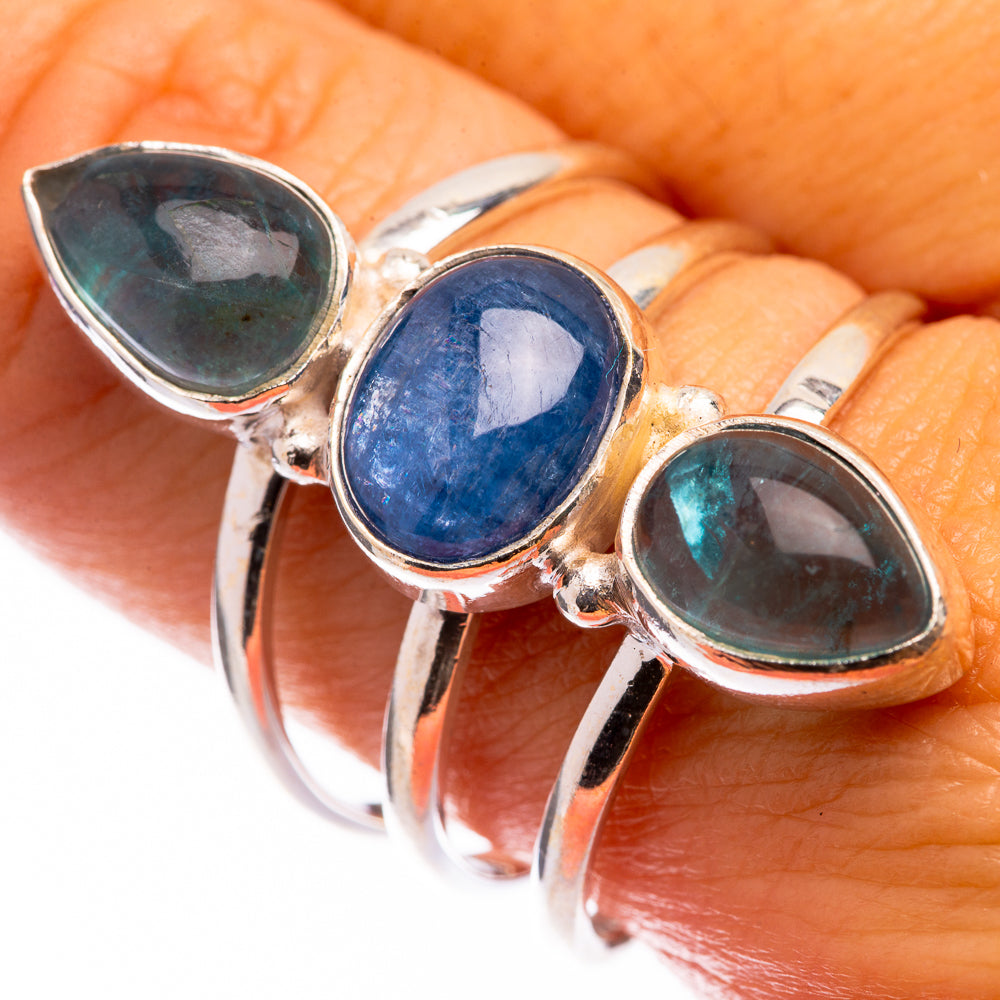 Kyanite, Blue Fluorite Ring Size 10 (925 Sterling Silver) R141130
