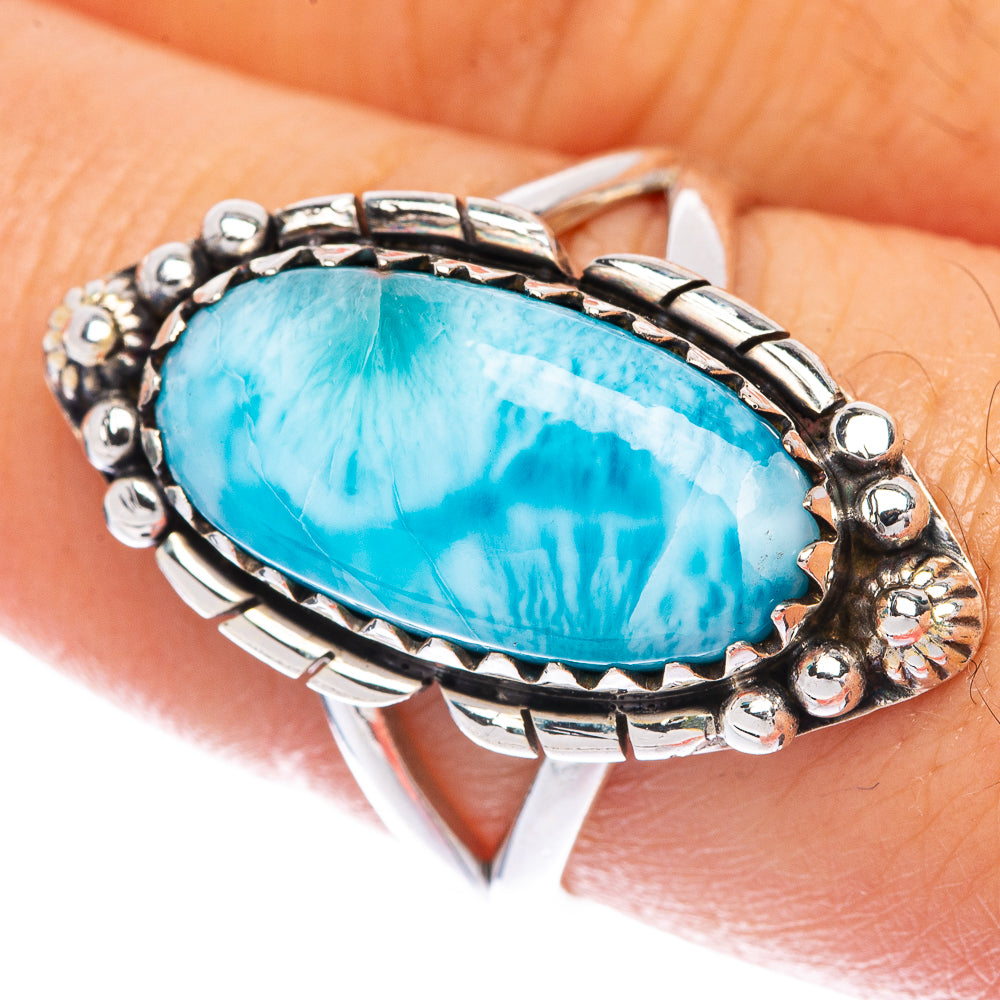 Larimar Ring Size 8 (925 Sterling Silver) R144923