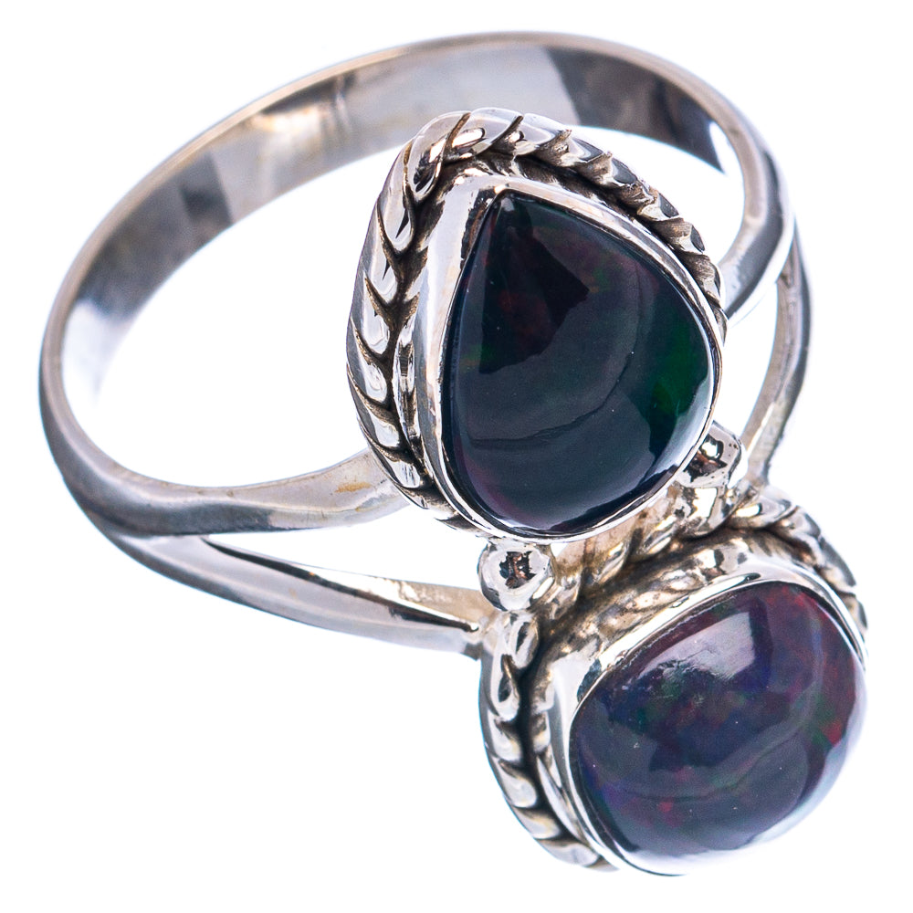 Premium Black Opal Ring Size 10.5 (.925 Sterling Silver)