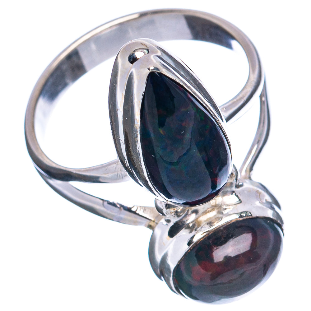 Premium Black Opal Ring Size 8 (.925 Sterling Silver)