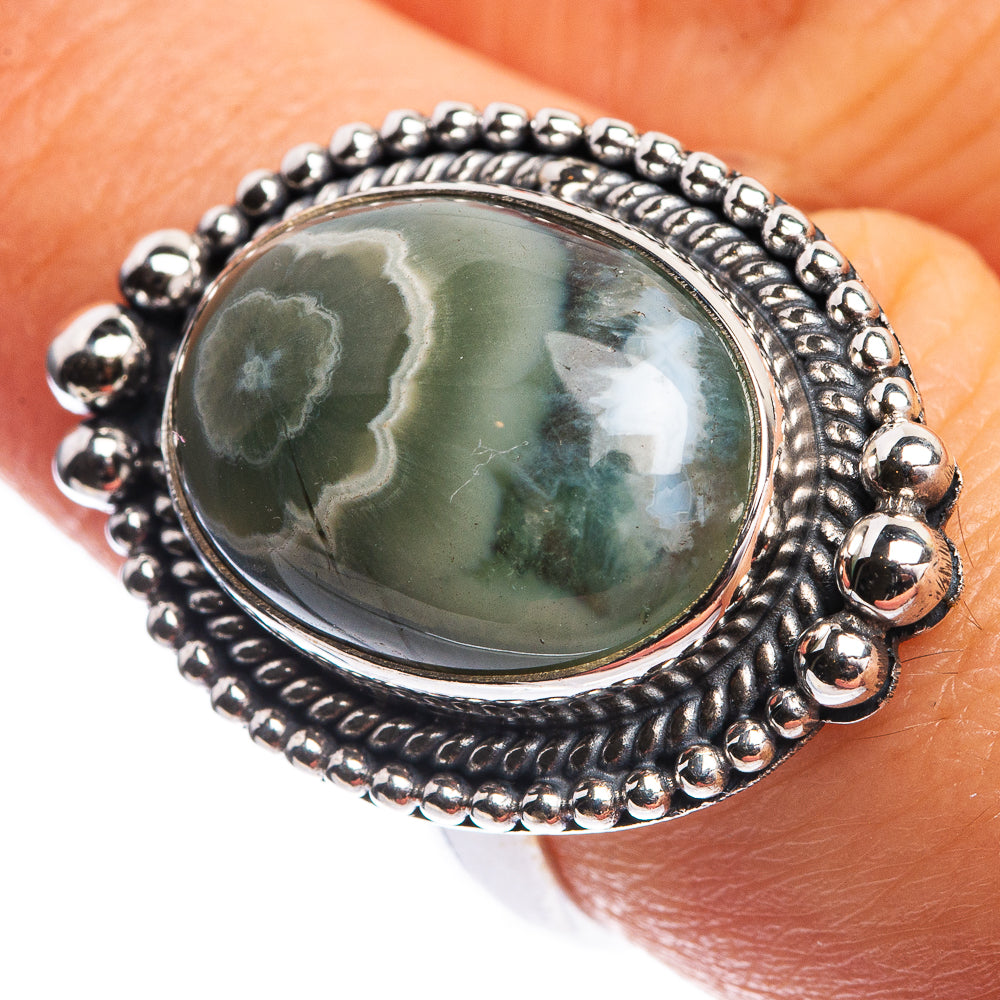 Ocean Jasper Ring Size 8 (925 Sterling Silver) R144090