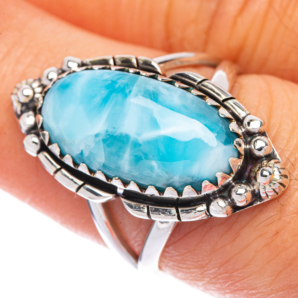 Larimar Ring Size 7.25 (925 Sterling Silver) R144706