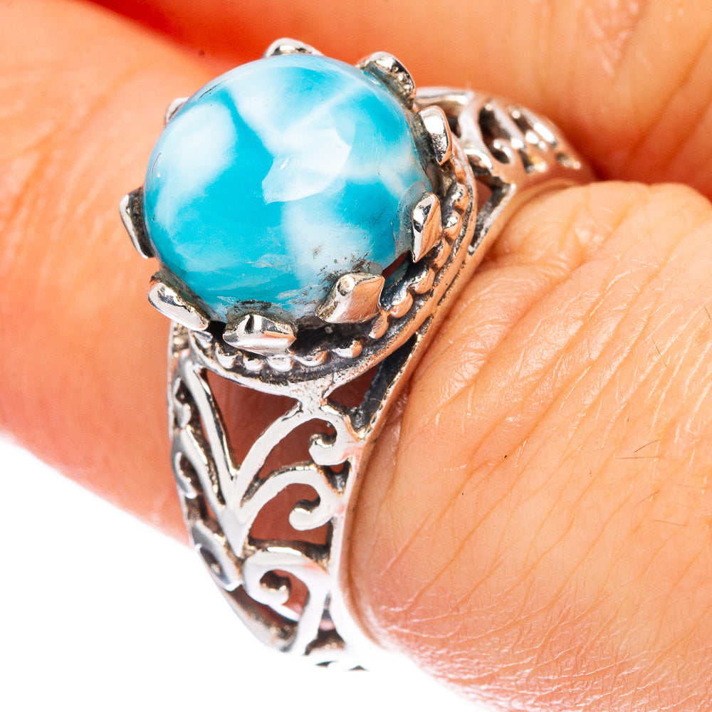 Larimar Ring Size 7 (925 Sterling Silver) R2377