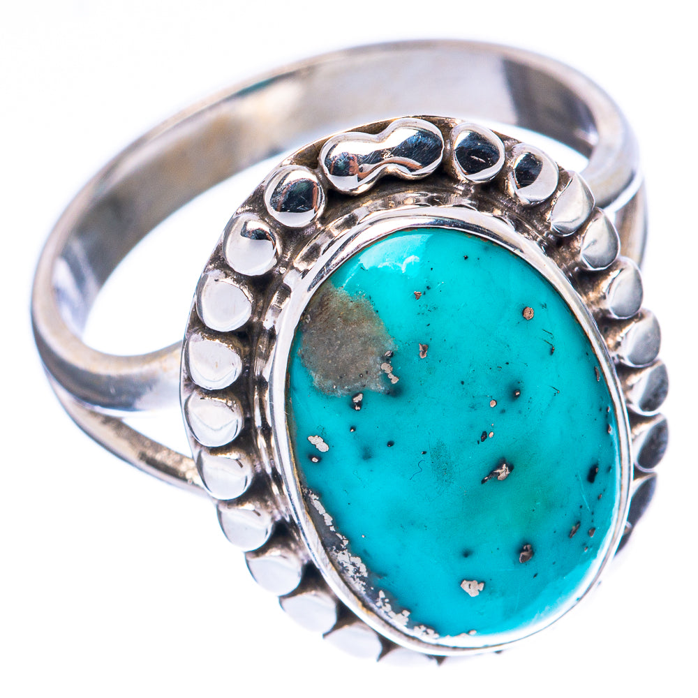 Rare Kingman Turquoise Ring Size 8 (925 Sterling Silver) R1978