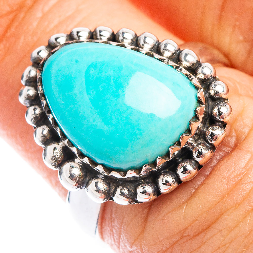 Rare Kingman Turquoise Ring Size 6.5 (.925 Sterling Silver)