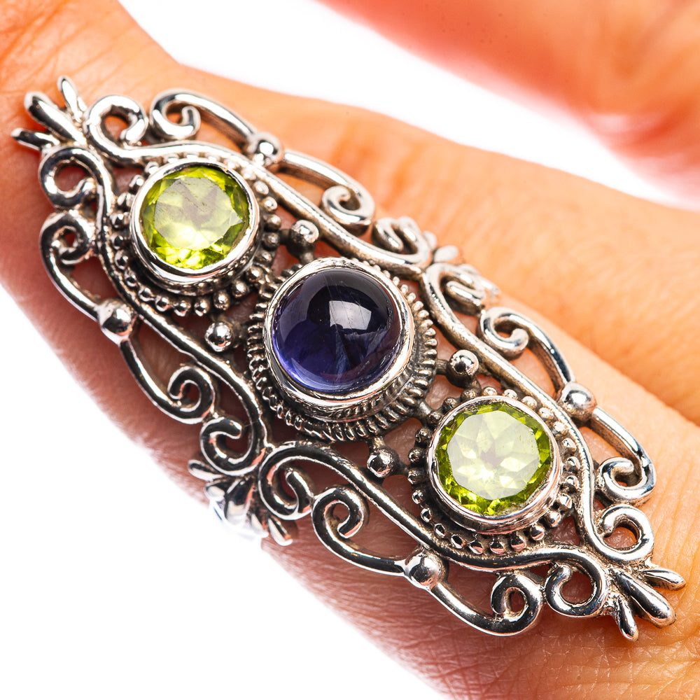 Large Tanzanite, Peridot Ring Size 7.75 (925 Sterling Silver) R144159