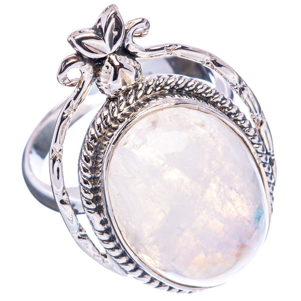 Signature Rainbow Moonstone Ring Size 8 (.925 Sterling Silver)