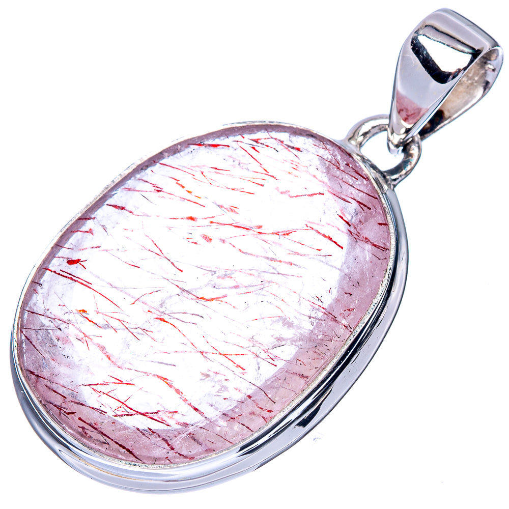 Rare Cacoxenite Pendant 1 5/8" (925 Sterling Silver) P40957