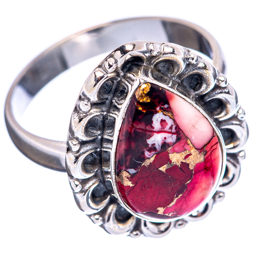 Red Dahlia Mohave Turquoise Ring Size 8.5 (.925 Sterling Silver)