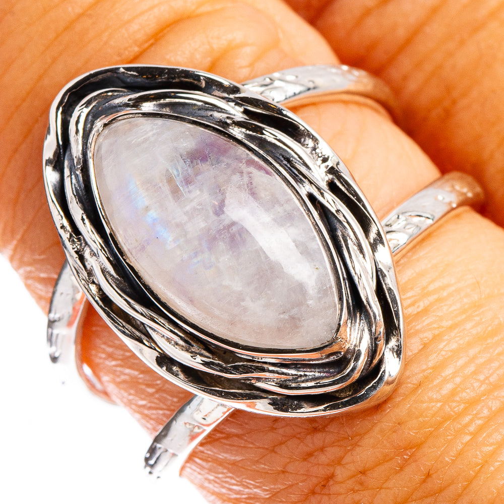 Premium Rainbow Moonstone Ring Size 8.75 (.925 Sterling Silver)
