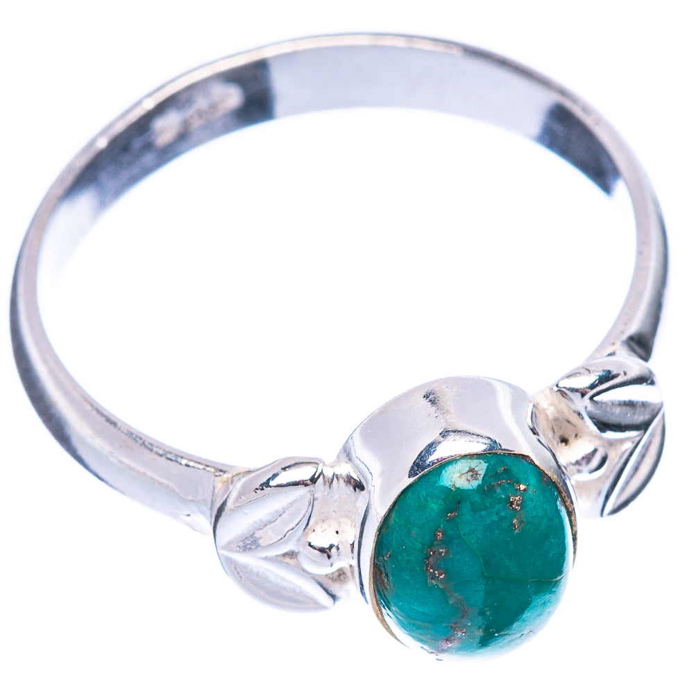 Tibetan Turquoise Ring Size 7 (925 Sterling Silver) R5587