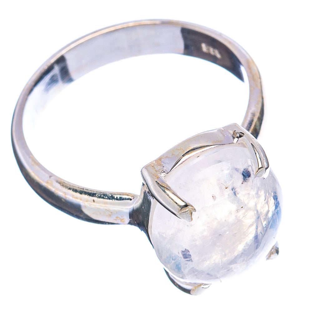 Rainbow Moonstone Ring Size 6 (.925 Sterling Silver)