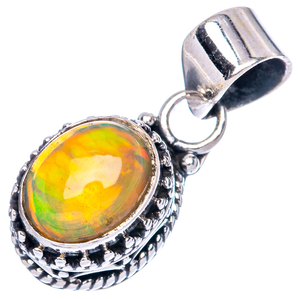 Rare  Ethiopian Opal Pendants 7/8" (925 Sterling Silver) P42348